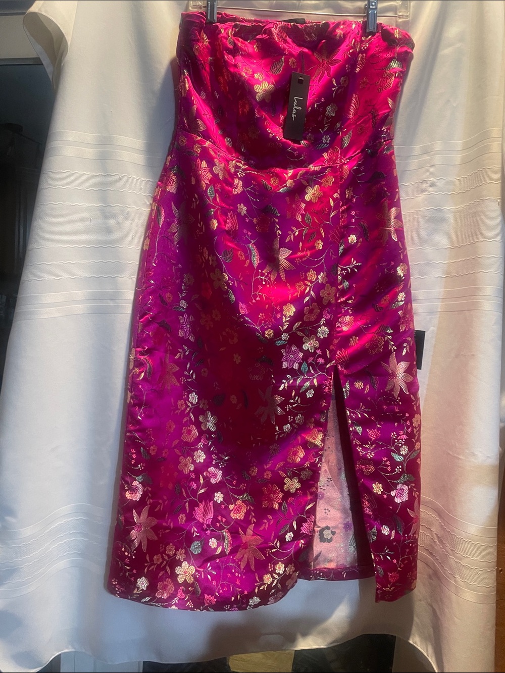 Lulu's Fuchsia floral Make A Move Dress